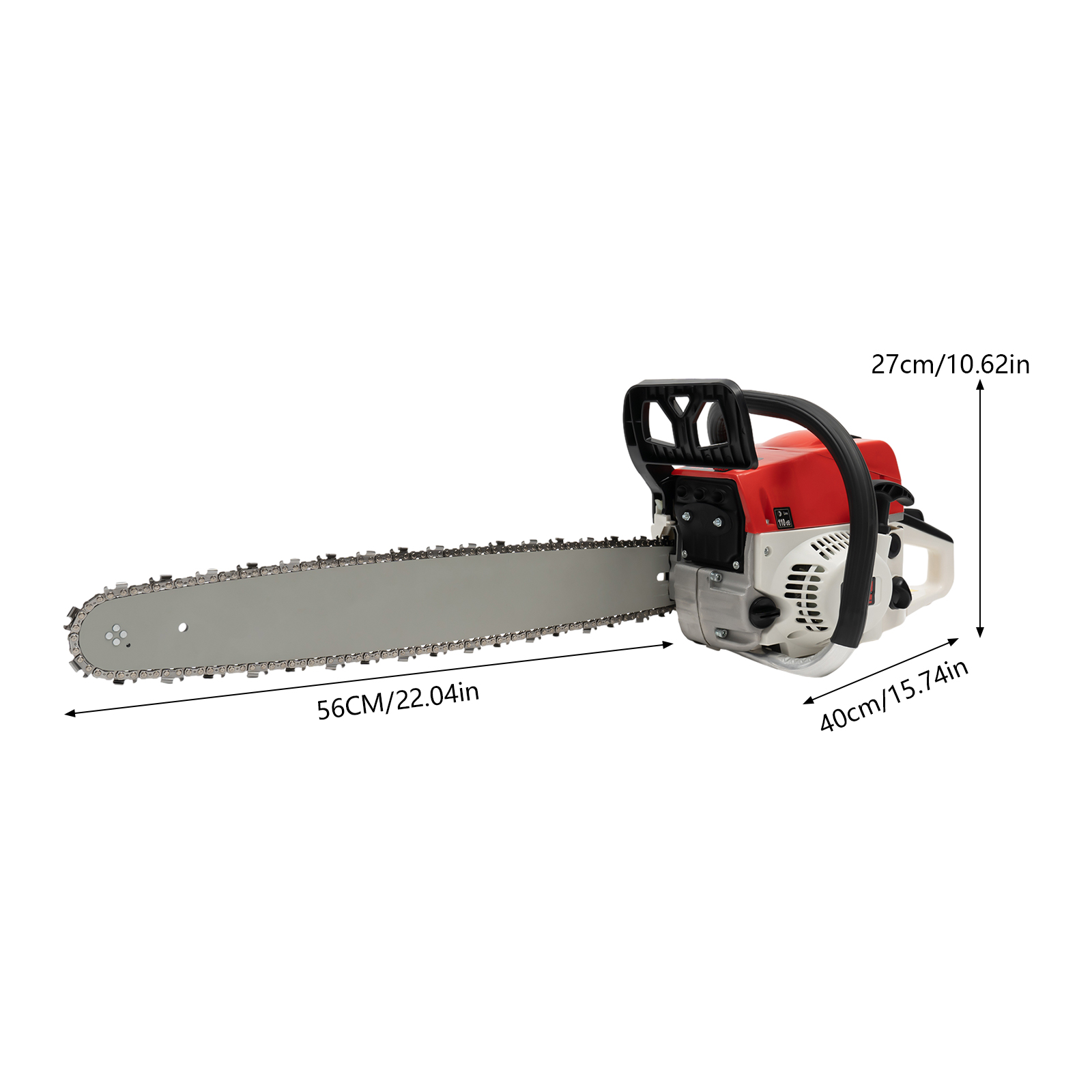22 Inch 52CC Gasoline Chainsaw 2000W 2-Stroke Engine Gas Powered Chain Saw Handheld Tree Pruning Wood Cutting Tool Set 7500Rpm