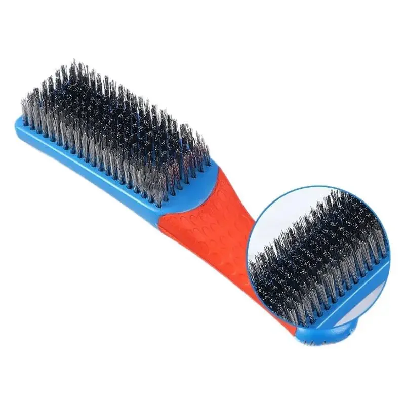 Spazzola metallica in acciaio inossidabile resistente con comoda impugnatura in plastica: perfetta per rimuovere ruggine, scorie di saldatura, sporco e vernice