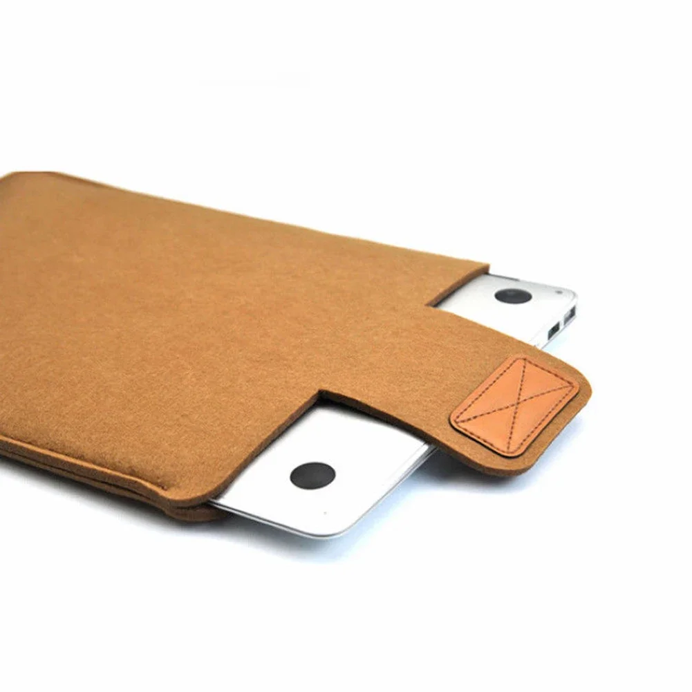 Funda de fieltro para MacBook Air Pro de 11/13/15 pulgadas, funda delgada para tableta, funda protectora de Color sólido, almacenamiento de ajuste Universal