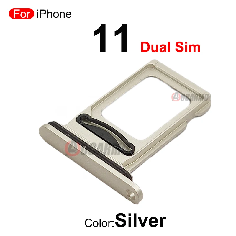 Porta-bandeja do cartão SIM para apple iphone 11, simples e duplo slot peças de reposição, 1 conjunto