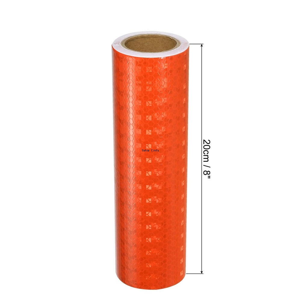2.5cm/5cm/10cm/20cm*5M Waterproof Reflective Material Orange High Visibility Self-Adhesive Conspicuity Tape Warning Car Stickers