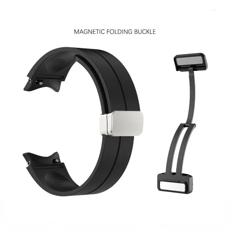 Cinturino magnetico in silicone senza gap per Samsung Galaxy Watch 7 6 5 4 44mm 40mm Pro 45mm Bracciale Galaxy Watch6 Classic 43mm 47mm Band