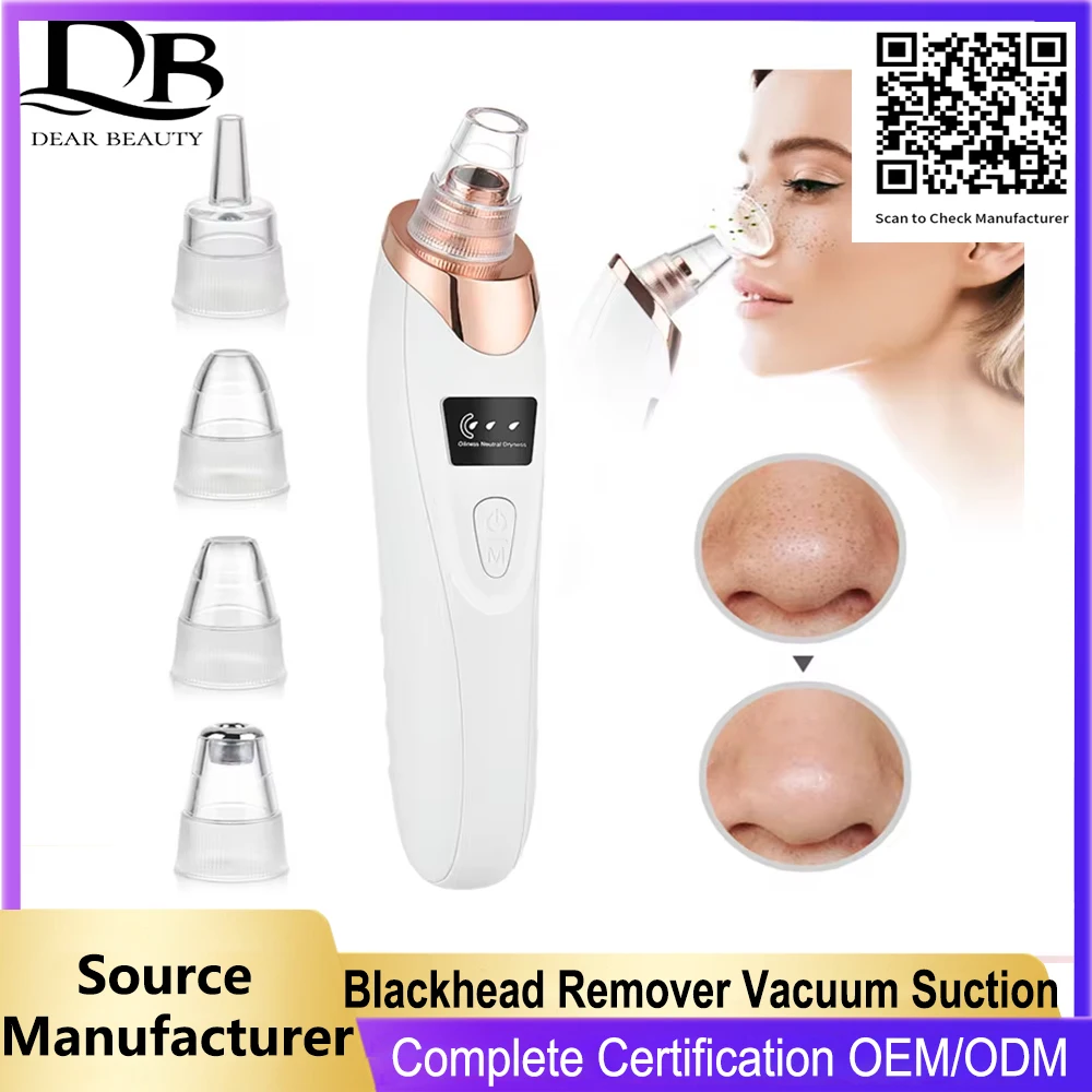 Removedor de espinillas, succión al vacío, limpiador de poros faciales recargable por USB, punto de comedón, acné, espinillas, Extractor de cabeza negra, herramientas de cuidado
