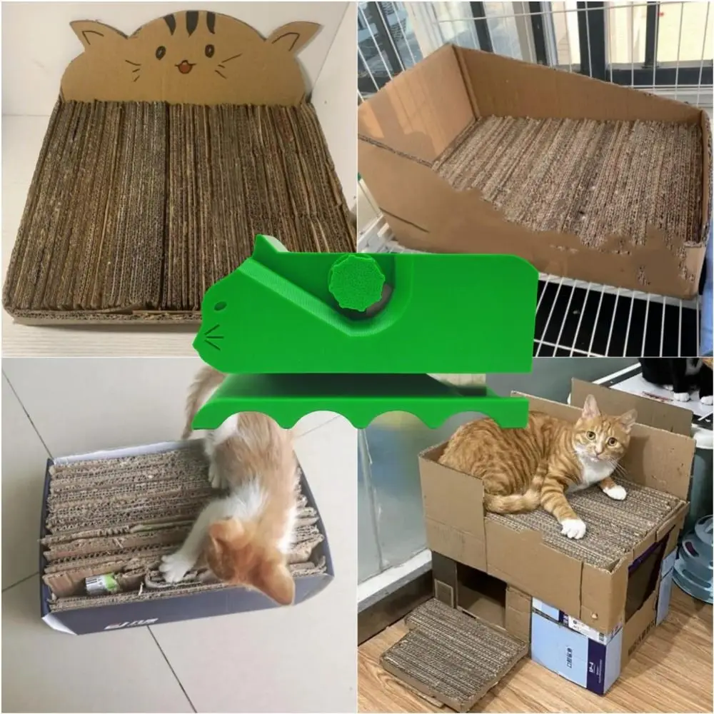 มือถือตัดเครื่องมือเครื่องตัดกระดาษแข็งสําหรับ Cat Scratchers แบบพกพาเครื่องตัดกระดาษแข็งน่ารัก 3D พิมพ์เครื่องตัดกระดาษการ์ด