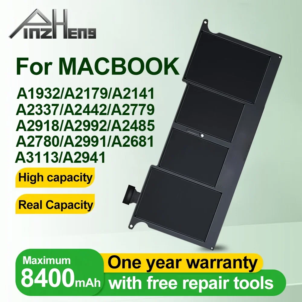 PINZHENG Аккумулятор для ноутбука Macbook Air 13 дюймов A2337 A1932 A2179 A2681 15 дюймов Pro A2141 A2941 14 дюймов A2442 A2779 A2918 A2992 16 дюймов A2485