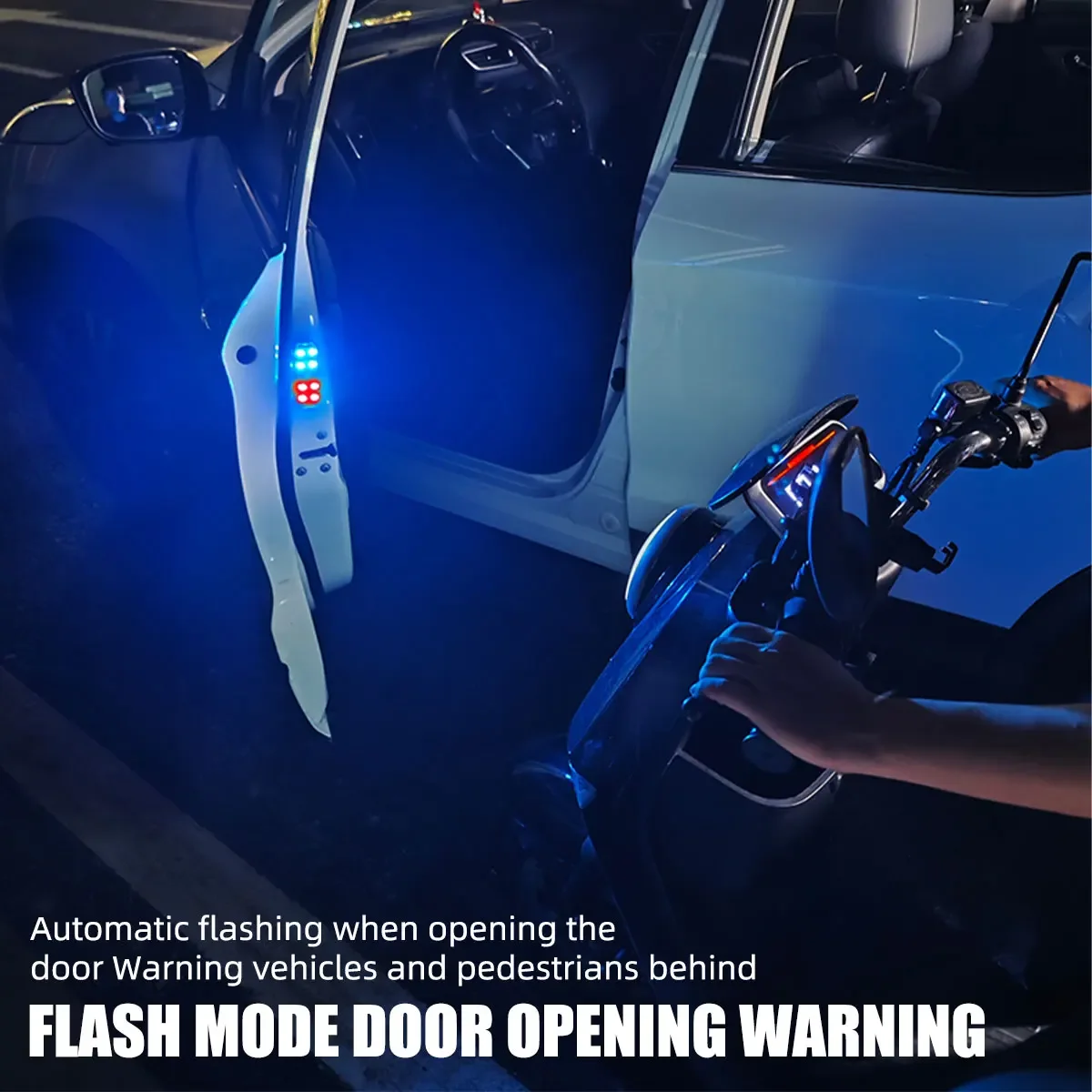 Car Door Lights LED Colorful Flashing Decorative Welcome Light Magnetic Paste Auto Open Door Emergency Warning Signal Lamp