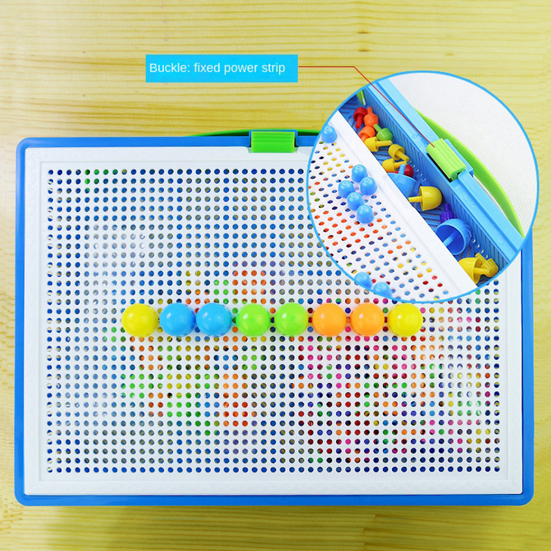 296 個キノコの爪 3D パズルブロック子供モンテッソーリゲーム色認知知的教育玩具子供のためのギフト