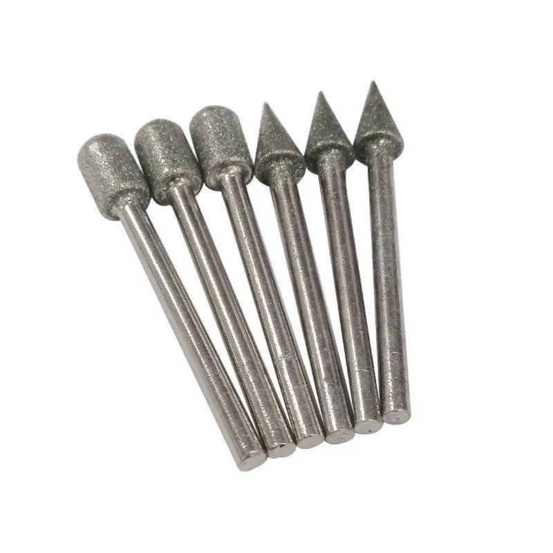 20 ชิ้นเพชรเจาะชุด Bit Mini เจาะ Burrs ชุด Bit สําหรับ Dremel Rotary เครื่องมือบดอุปกรณ์เสริม 3 มิลลิเมตร Shank