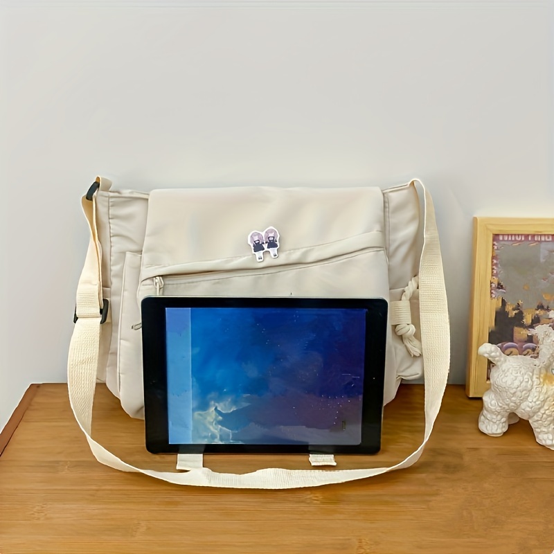Nylon Messenger Bag Herren Umhängetasche Trendige Herren Messenger Bag, Student Schultasche, einfarbige Umhängetaschen für Herren Handtasche
