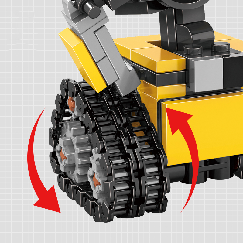 Klasyczny film 200+pcs Mini Robot Wall-e MOC Building Blocks Model DIY Bricks Kits Kreatywne zabawki dla dzieci Dorośli Prezenty