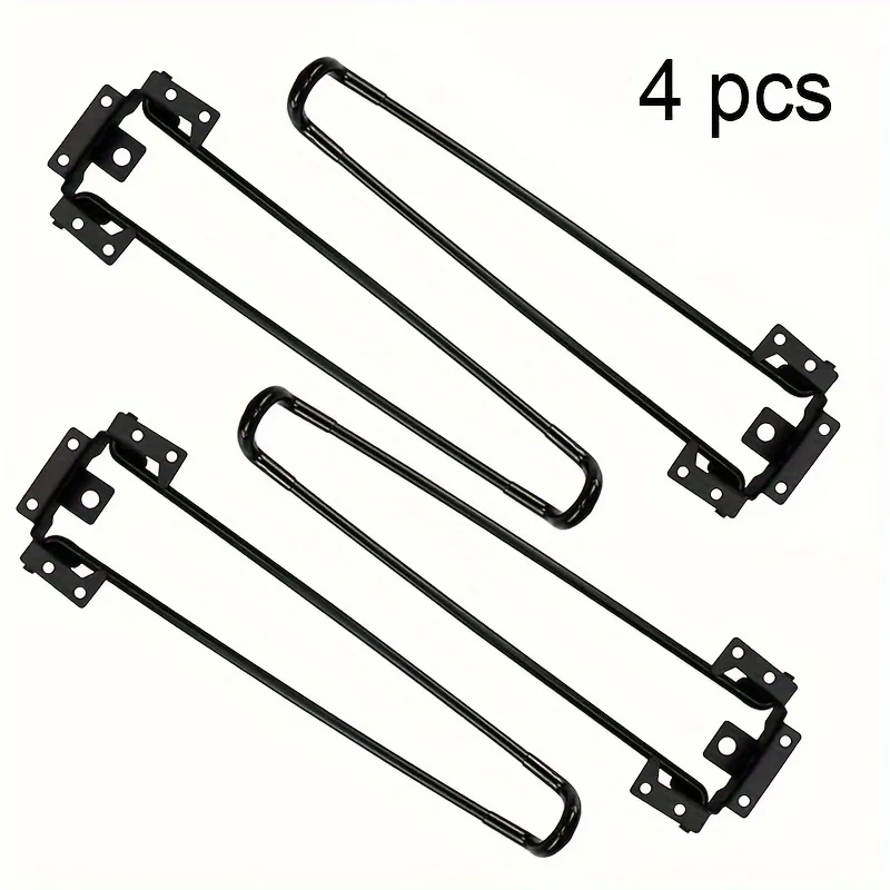 4szt Składane nogi do włosów Metalowe składane nogi do stołu Nogi do mebli DIY do stolików kawowych Stolik boczny Stolik na laptopa Mini biurko
