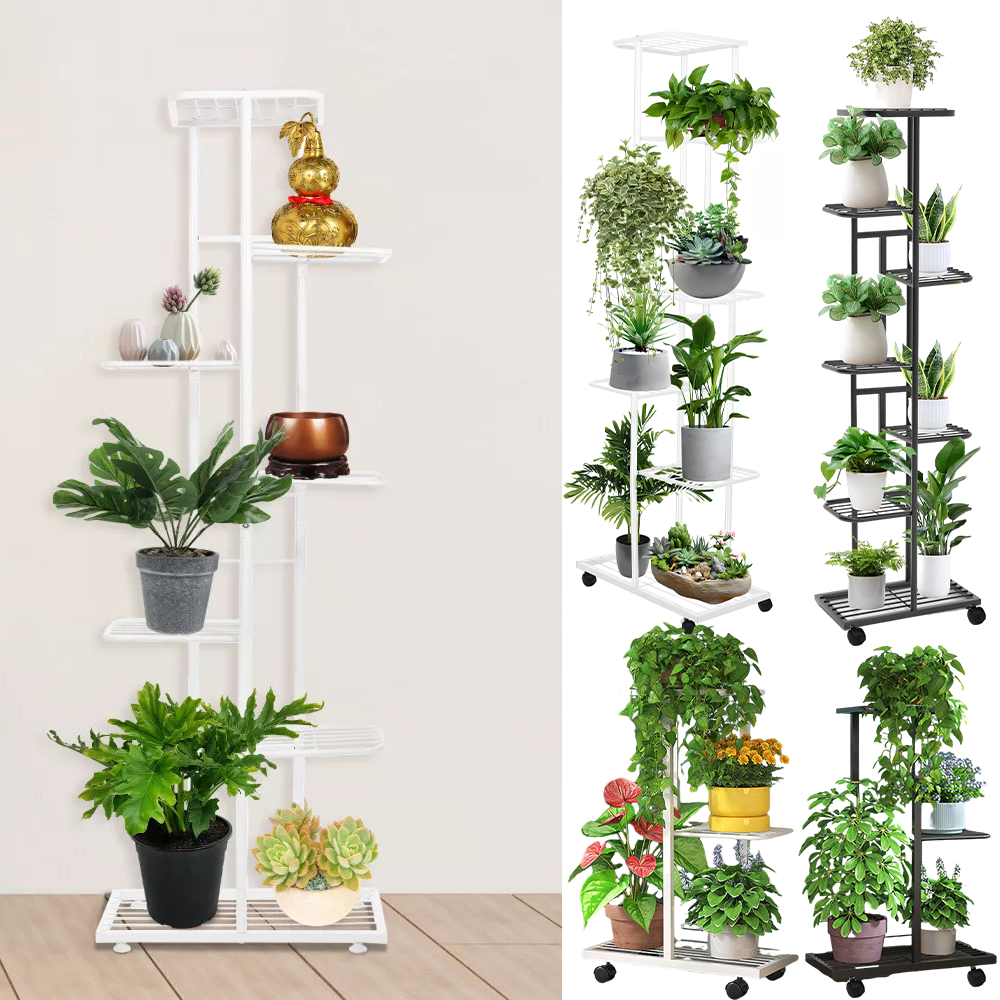 3/7 Tier Indoor Pflanzenständer Pflanzenregale Eisen Topf Blumentopf Halter Regal Balkon Rack Pflanzer Display Organizer Hängen