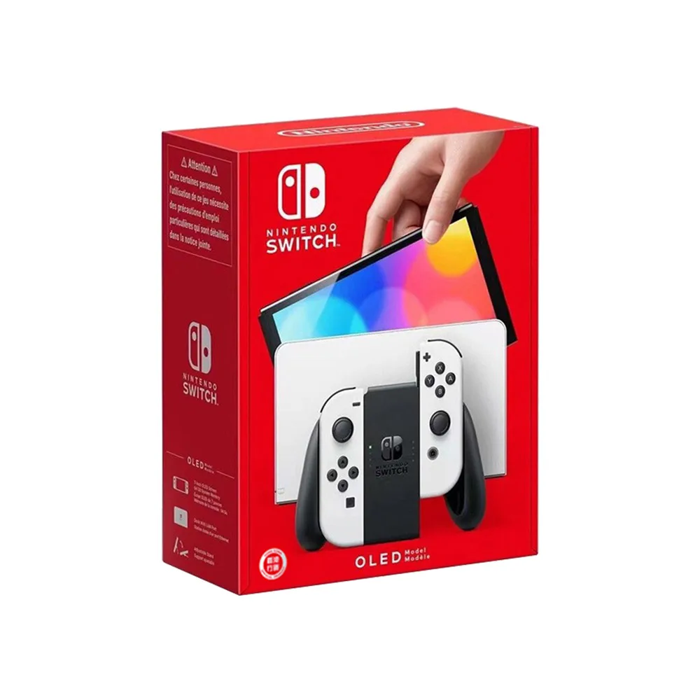 Versão HK Nintendo Switch OLED Video Game Branco ou Neon (64GB) Tela OLED de 7 '' Áudio aprimorado Porta LAN com fio