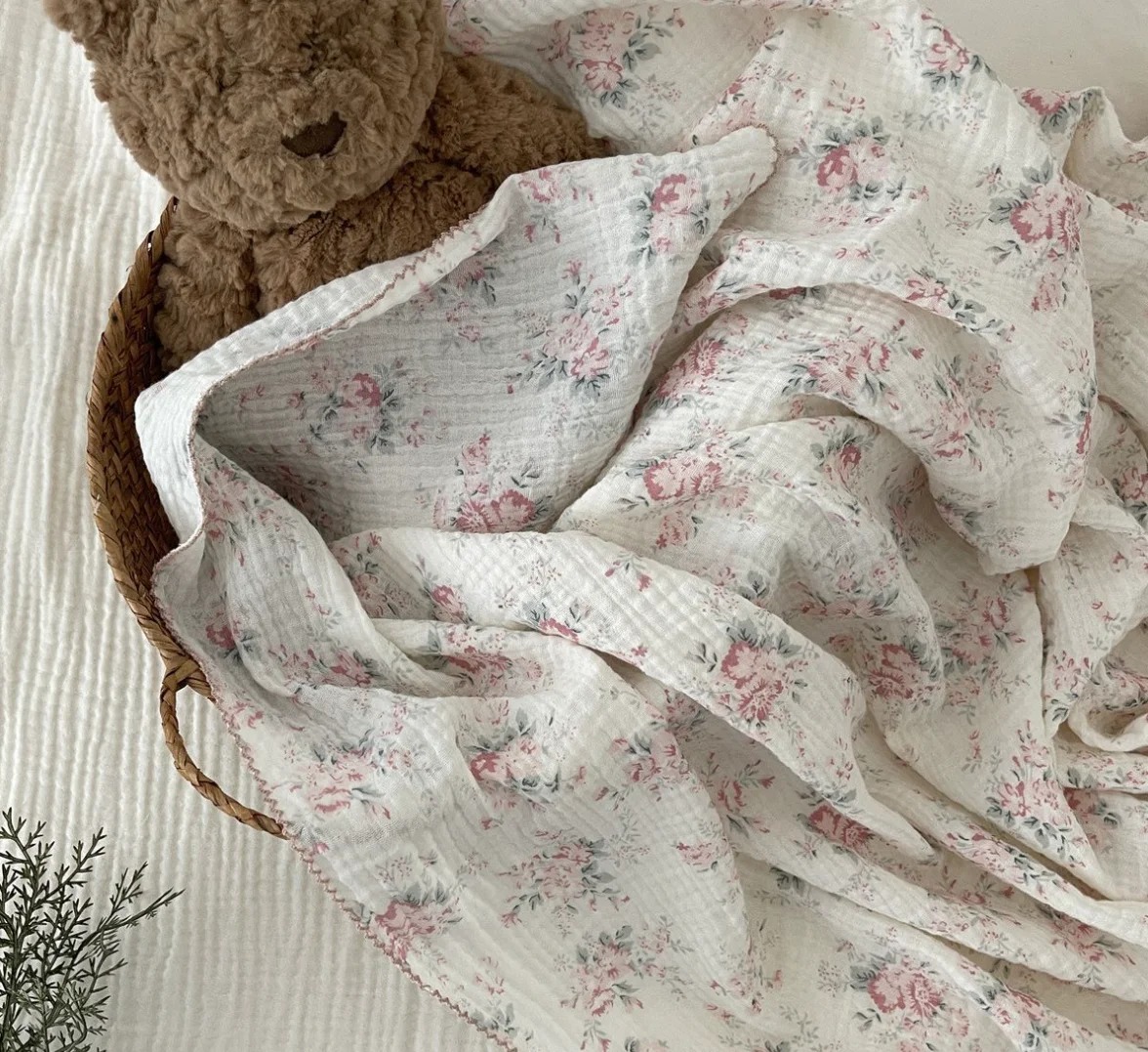 아기 담요 신생아 모슬린 Swaddle 랩 담요 여름 면화 부드러운 아기 수신 담요 유아 잠자는 커버 아기 물건