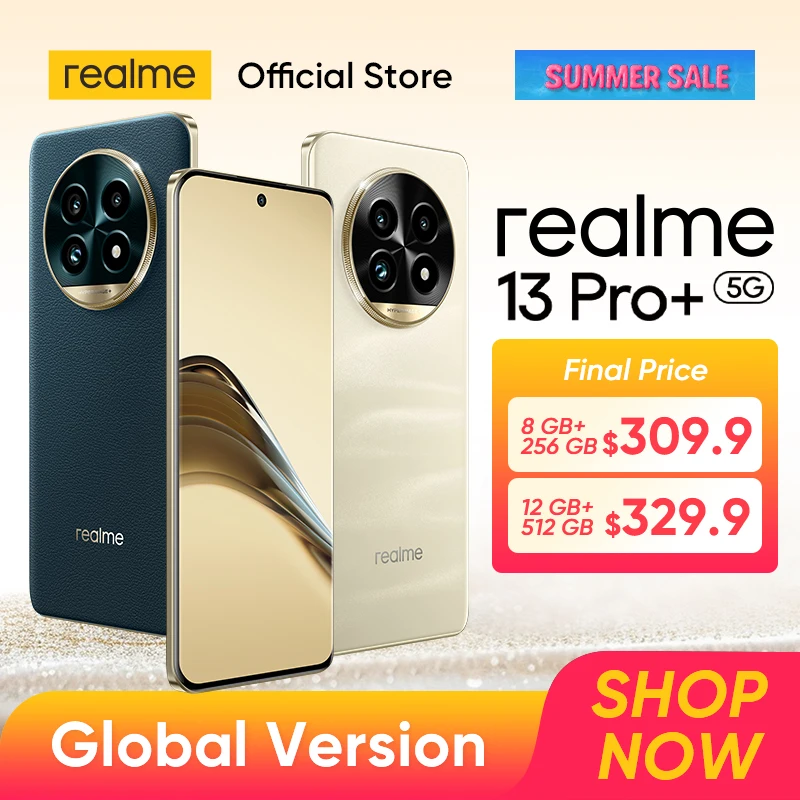 Глобальная версия смартфона Realme 13 Pro Plus 5G Snapdragon 7s Gen 2, 120 Гц, изогнутый дисплей, 80 Вт, SUPERVOOC, зарядка AI Imaging