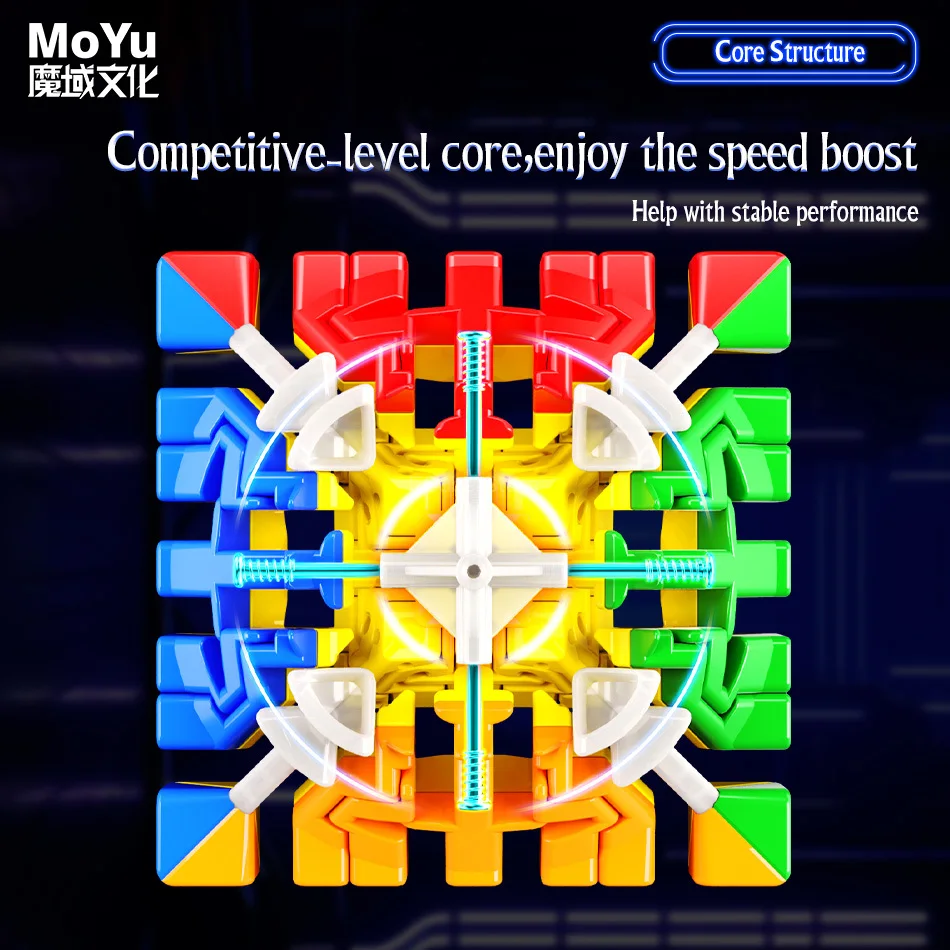[ECube] MOYU MeiLong 7 V2 7x7x7 Cubo mágico magnético de velocidad sin pegatinas juguetes profesionales MoYu MeiLong 6 Cubo mágico