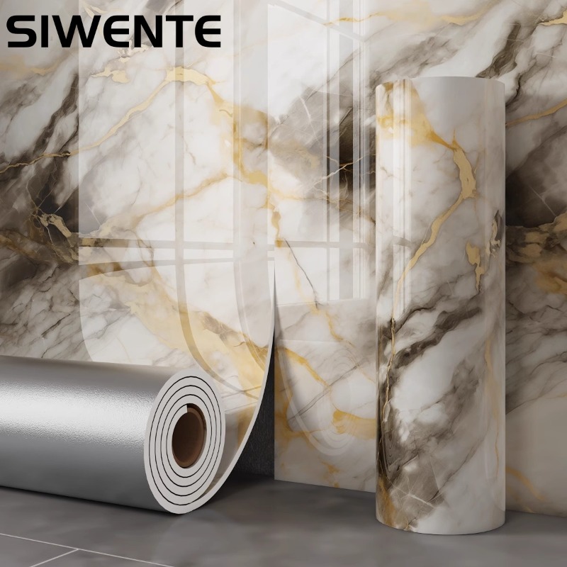 3D наклейки на стену, кухонный шкаф, фон, украшение, покрытие, мраморная текстура, утолщенные самоклеящиеся обои из ПВХ