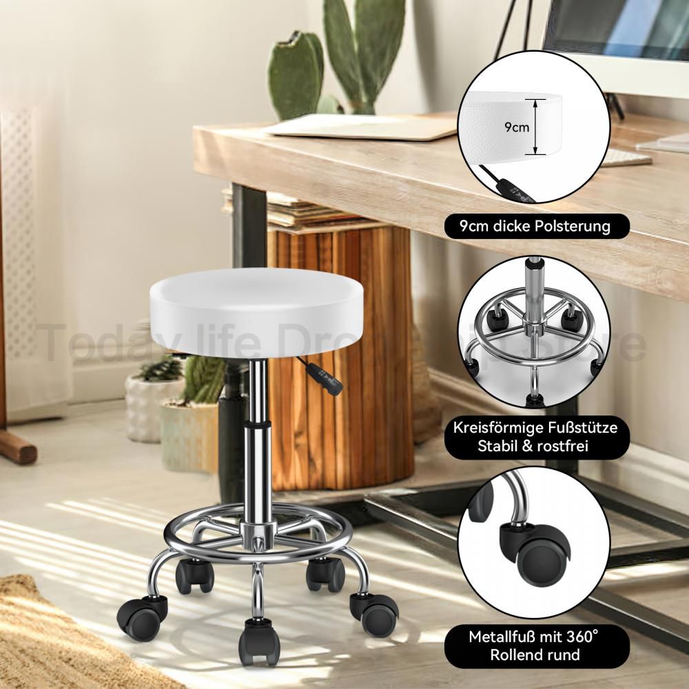 2 stücke Schönheits salon Friseurs tühle Schönheit Make-up Stuhl Möbel Büro Schreibtisch Hocker mit Rädern drehbar heben runden Hocker hwc