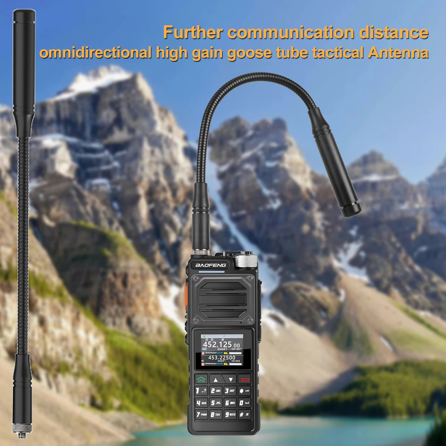 Baofeng UV-25PRO GPS Walkie Talkie 10W 1000Ch banda aérea multibanda FM Vox Radio bidireccional con batería recargable USB-C de 5200mAh