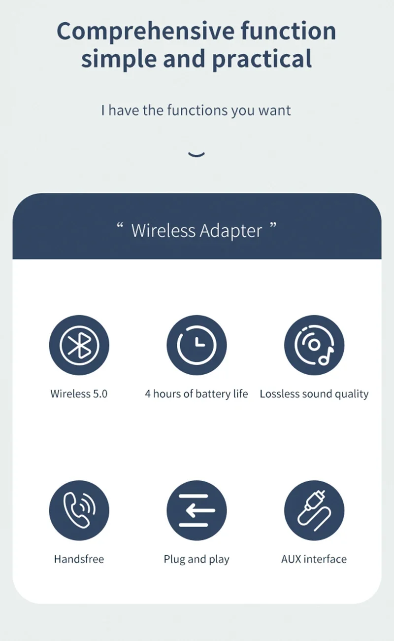 Bluetooth 5.0オーディオ受信機と送信機,USBドングル,ステレオ音楽,TV用ワイヤレスアダプター,PC,カーキット,通話,3.5mm,補助ジャック