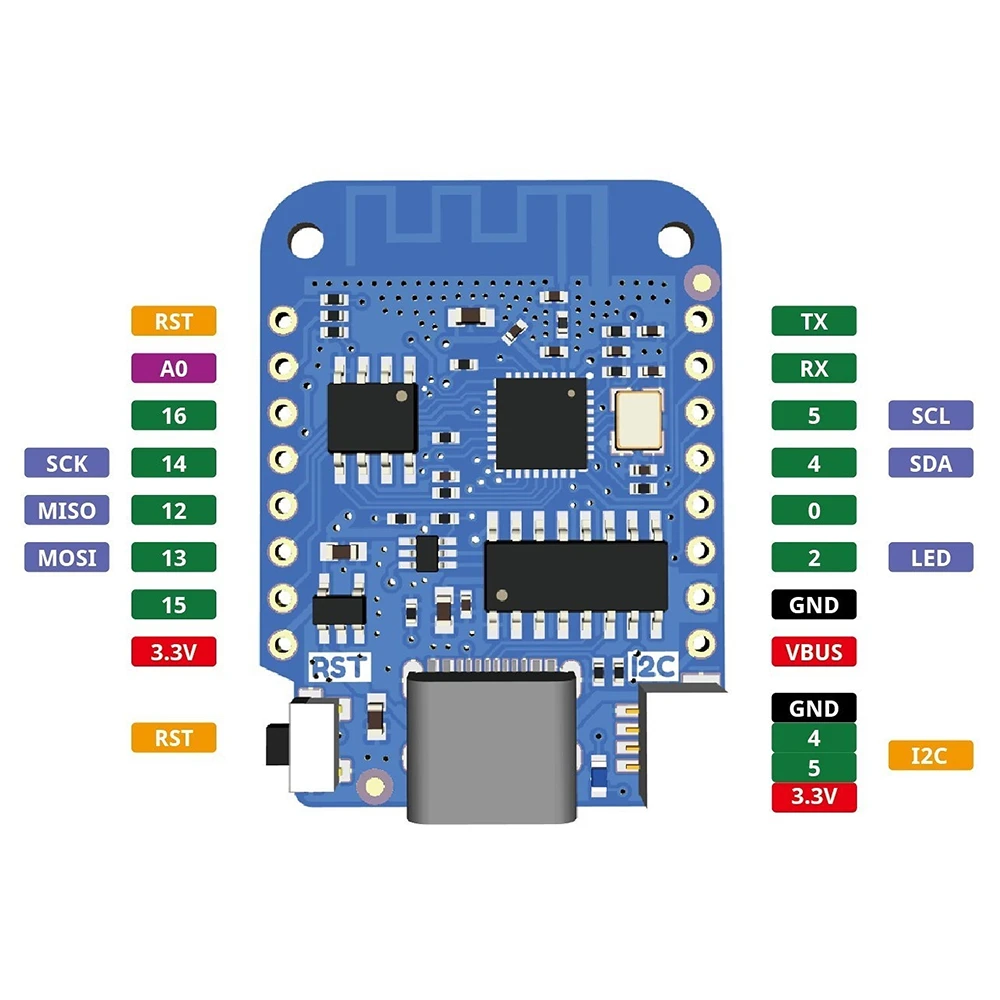 WEMOS D1 Mini V4.0.0 TYPE-C USB WIFI Của Sự Vật Ban Dựa ESP8266 4MB MicroPython Nodemcu Arduino Tương Thích
