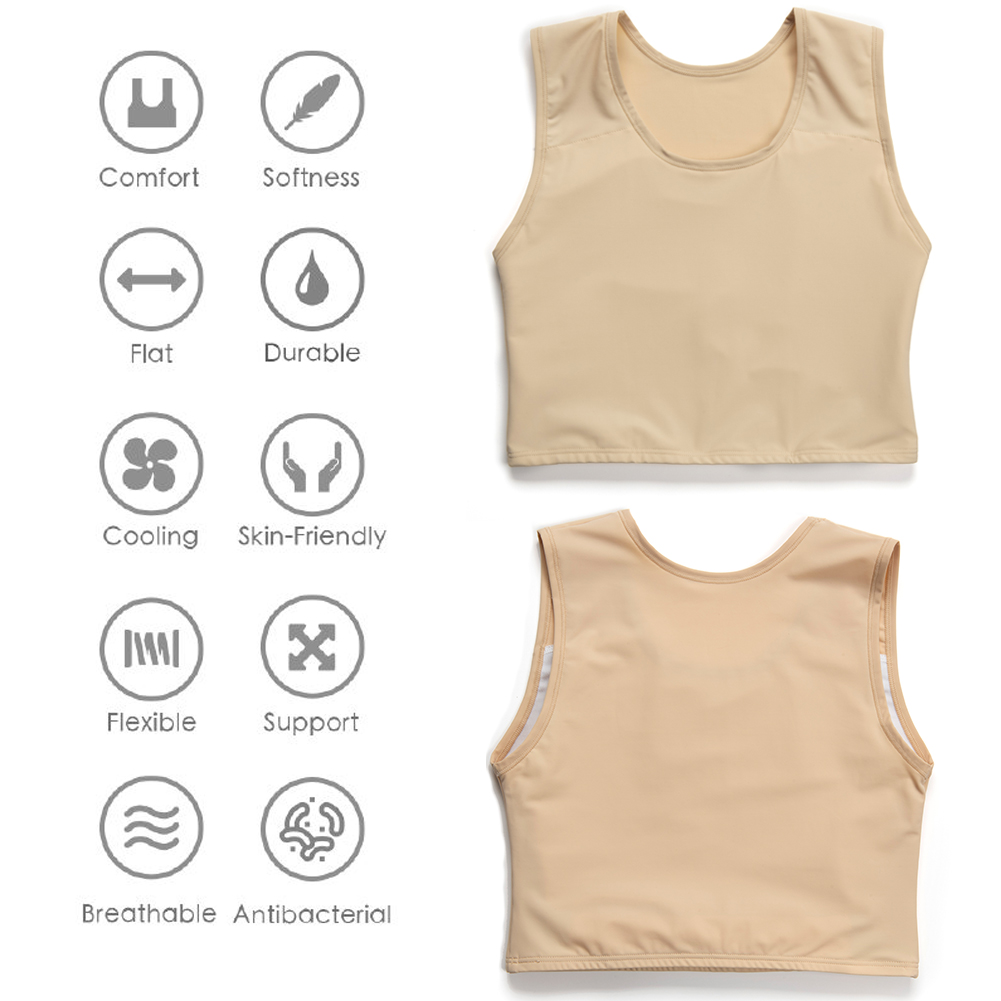 Carpeta de pecho transpirable XUJI Transgender Tomboy FTM