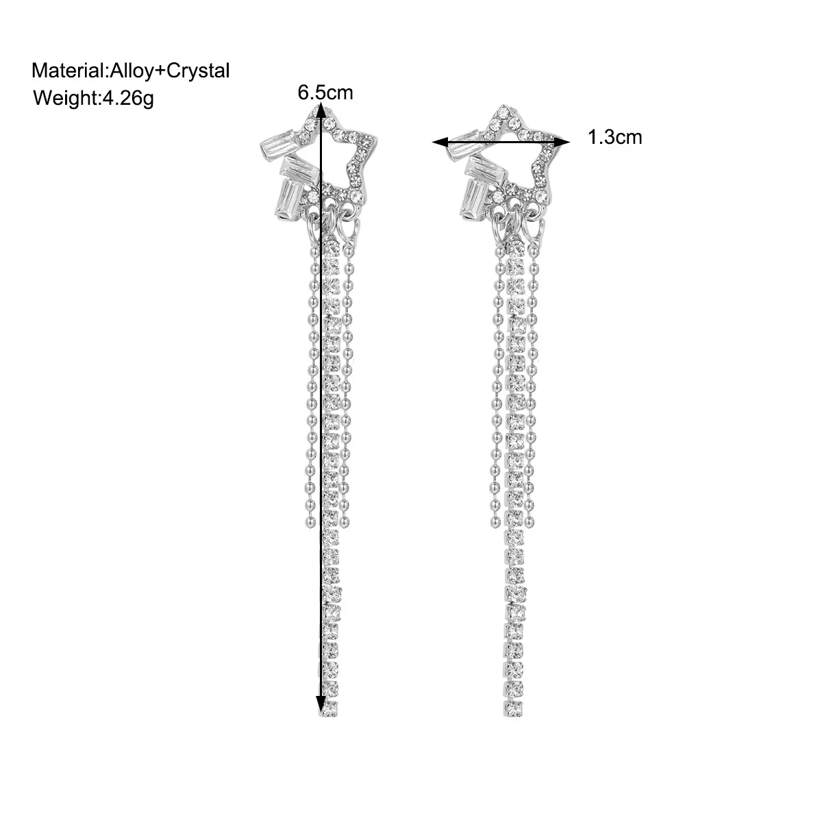 2024 ใหม่ดาวพู่ต่างหูผู้หญิงเกาหลีCharmที่ละเอียดอ่อนRhinestone Dropต่างหูแฟชั่นงานแต่งงานของขวัญเครื่องประดับ
