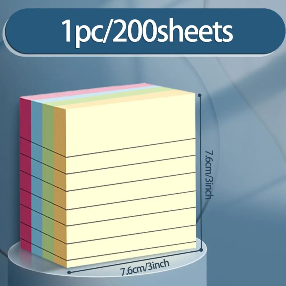 Colorful Sticky Notes School Stationery Student 200 Sheets Scribed Sticky Notes Index Tabs Office Supply