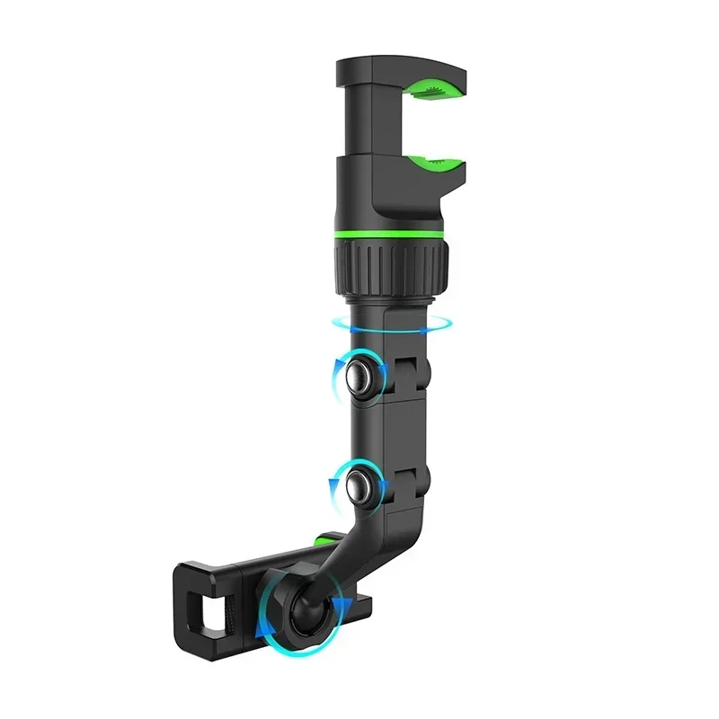 VIKEFON 360 Degree Rotatable Universal Car Phone Holder Multifunctional Auto Rearview Mirror Seat Clip Bracket Cell Phone Holder