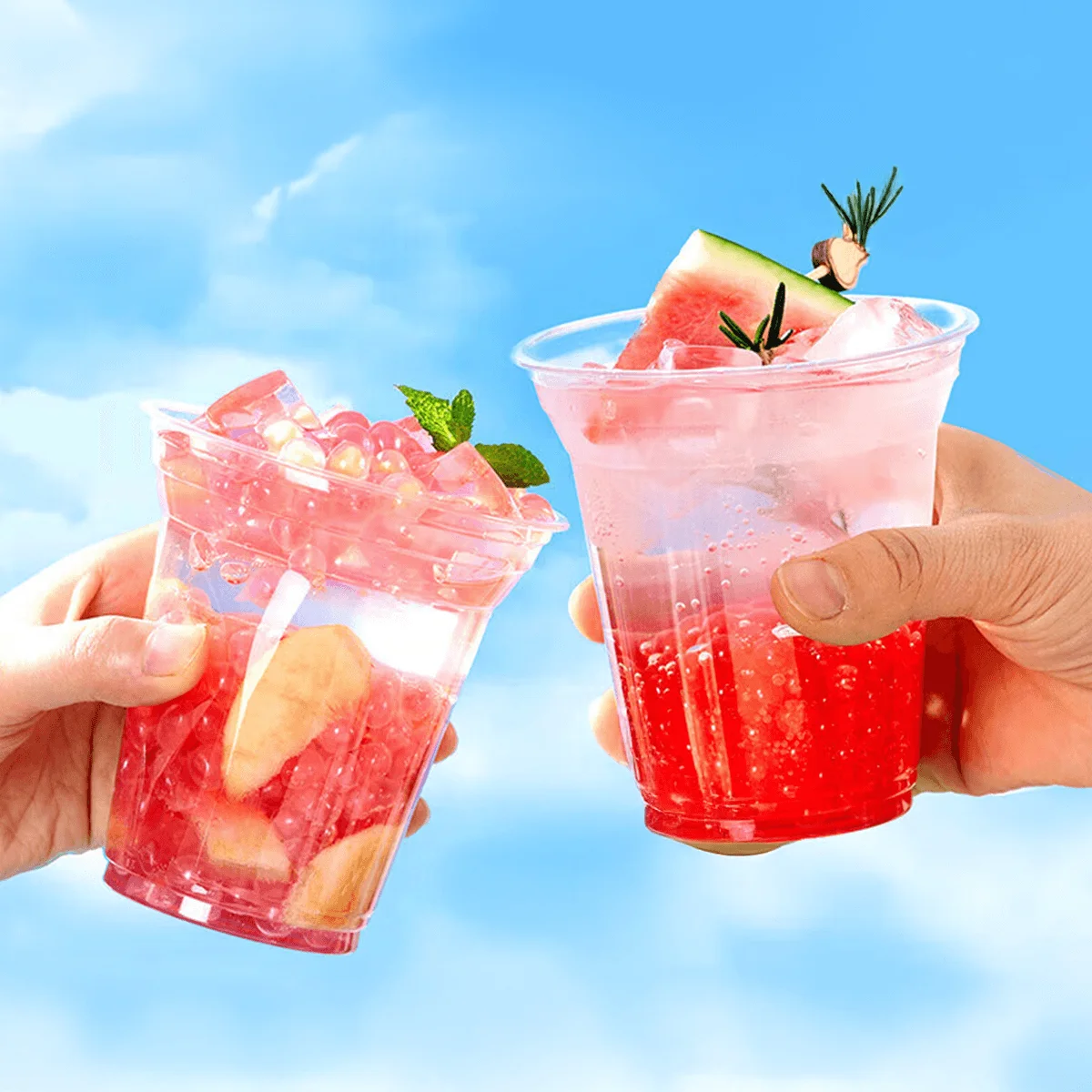 [5Packs] ZHANYI Exploding Peach Pearls , Peach Boba Pearls , 10.58 oz*5Packs