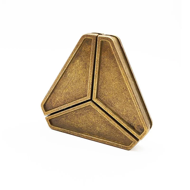Triangle Lock Puzzle para adultos e crianças, Unwrap Brinquedos, Metal Puzzles, Quebra-cabeças, IQ Games, Educational Toy