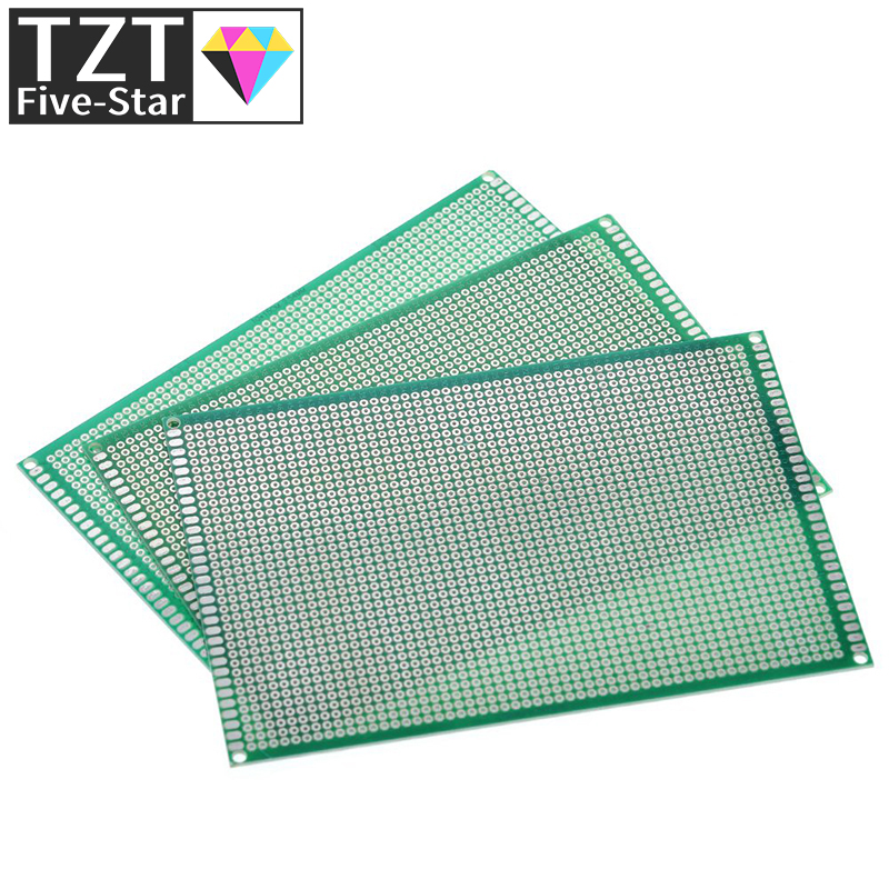 TZT 1/3 шт. 10x15 см 100x150 мм односторонняя плата прототипа универсальная печатная плата Protoboard