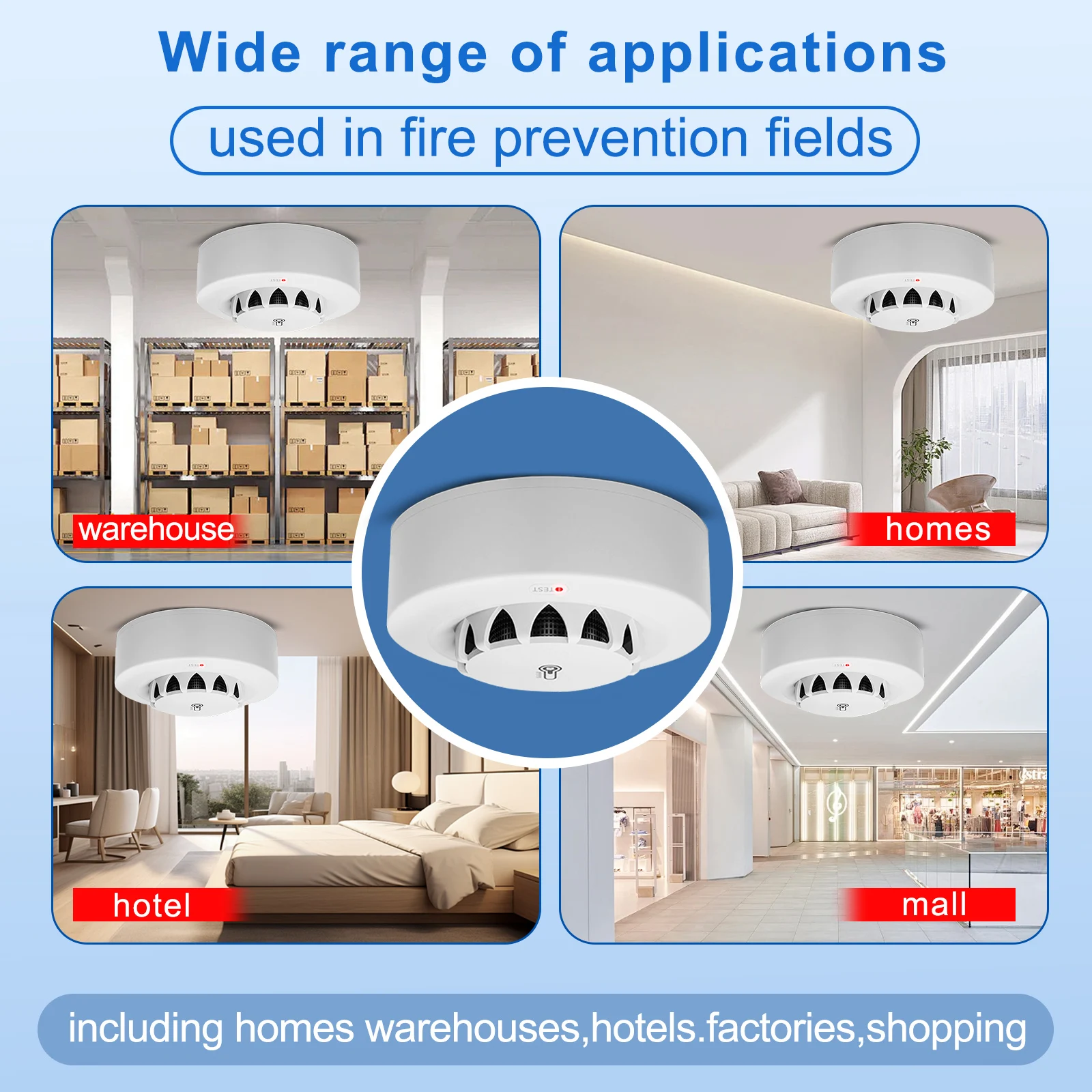 Newly Released Smart Life App - Controlled WiFi Smoke, Temperature & Humidity Sensor Powered by AAA Batteries