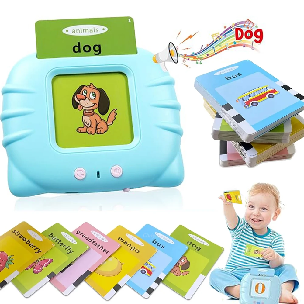 Lernkarte für die frühe Bildung, Lernspielzeug, sprechende Lernkarten für Kinder im Vorschulalter, Englisch, elektronisches Hörbuch, Maschine, Geschenk