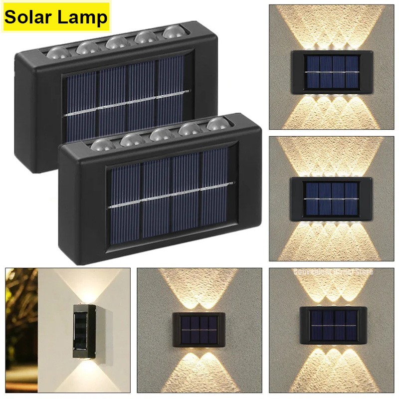 10LED colector Solar luces al aire libre impermeable energía Solar luz LED de seguridad para jardín patio valla decoración del hogar iluminación