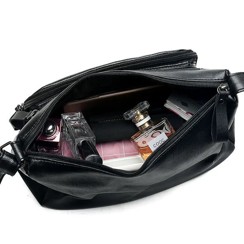 Borsa da donna Borse a tracolla semplici alla moda da donna in morbida pelle multistrato PU Borse da mamma Borsa a tracolla