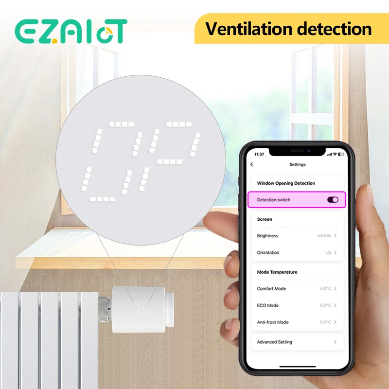 Умный термостат TRV, радиаторный клапан, Zigbee/WiFi, приводная головка Tuya, пульт дистанционного управления температурой, голосовое управление, Alexa Google Home