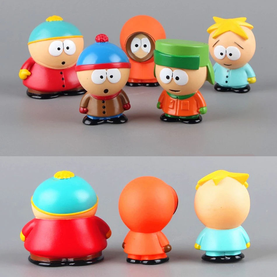 6cm 5 pçs conjunto parque do sul figura de ação brinquedo stan eric criativo parque austral boneca presente para crianças decoração para casa moldel