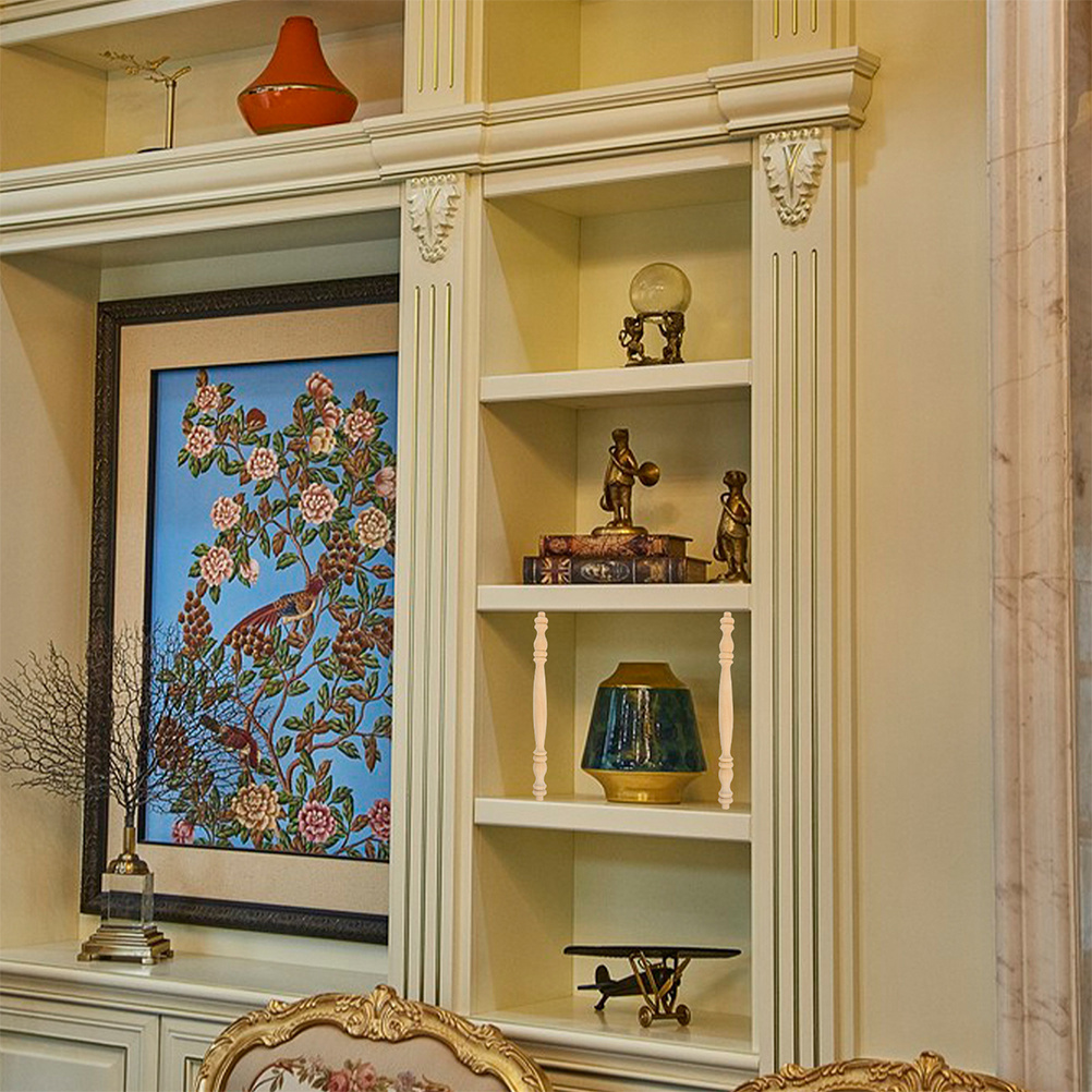 4 pçs coluna romana balaústres de madeira sem pintura eixos de madeira móveis decorativos reparação da escada decoração para casa artesanato