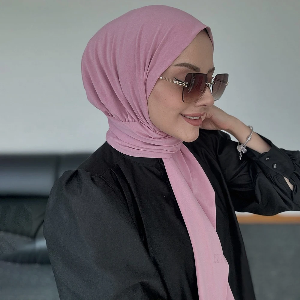 Pronto para usar prendedor instantâneo hijab para mulheres muçulmanas cobertura completa cabeça envolve cachecol islam turbante bonés turbante mujer