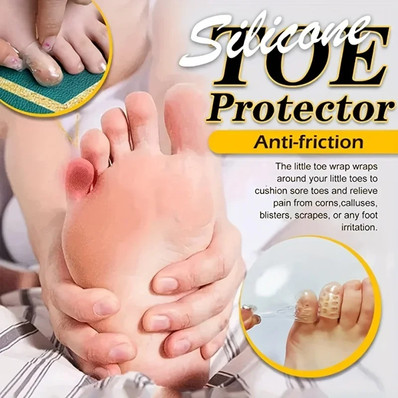 Silicone dedo do pé boné protetor capa polegar manga bolhas de milho alívio da dor toe tubo joanete correção cuidados com os pés
