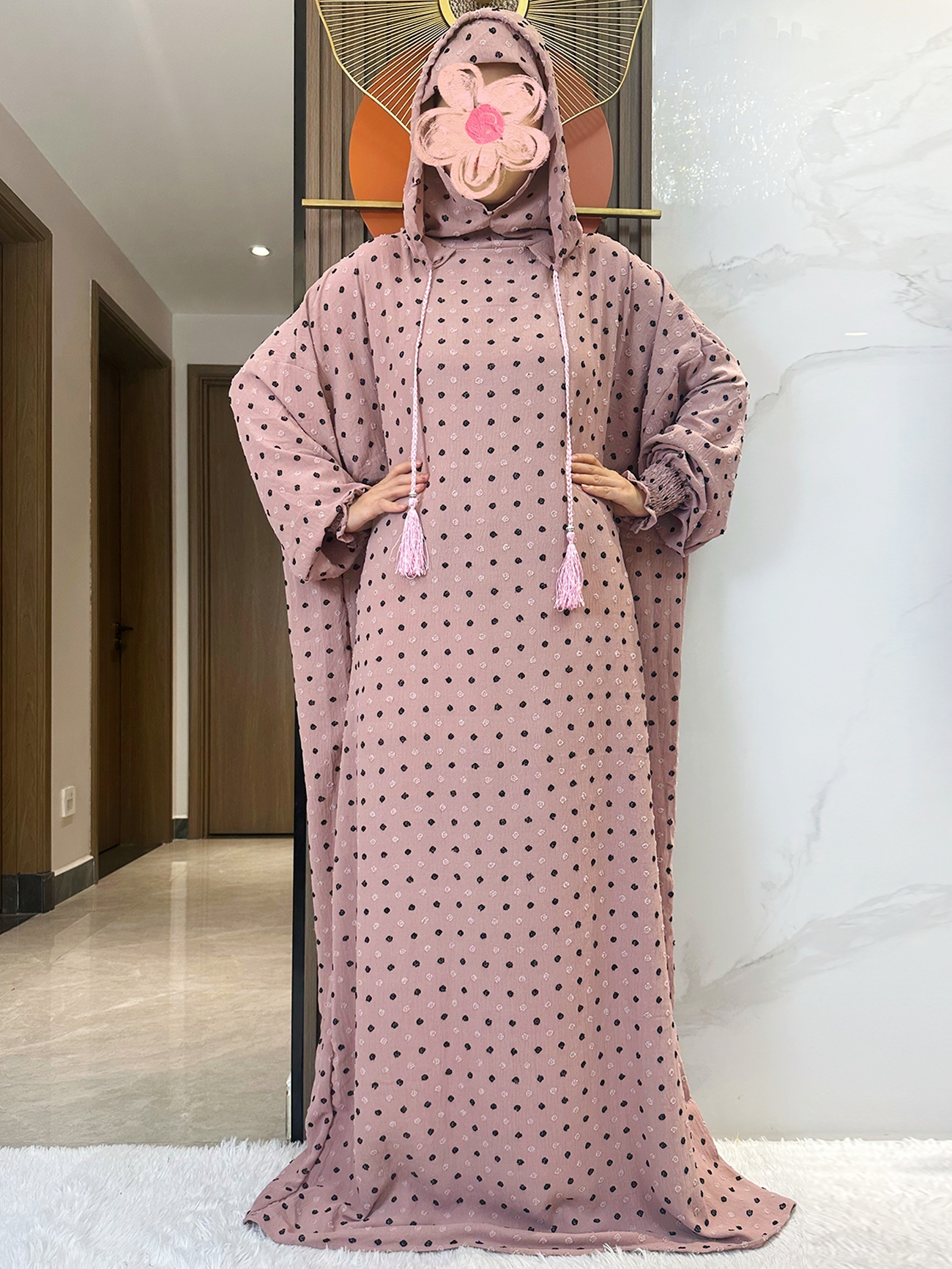 Mais recente ramadan algodão macio oração abaya chapéus duplos dubai turquia islam roupas de oração vestidos de tecido islam vestido feminino kaftan