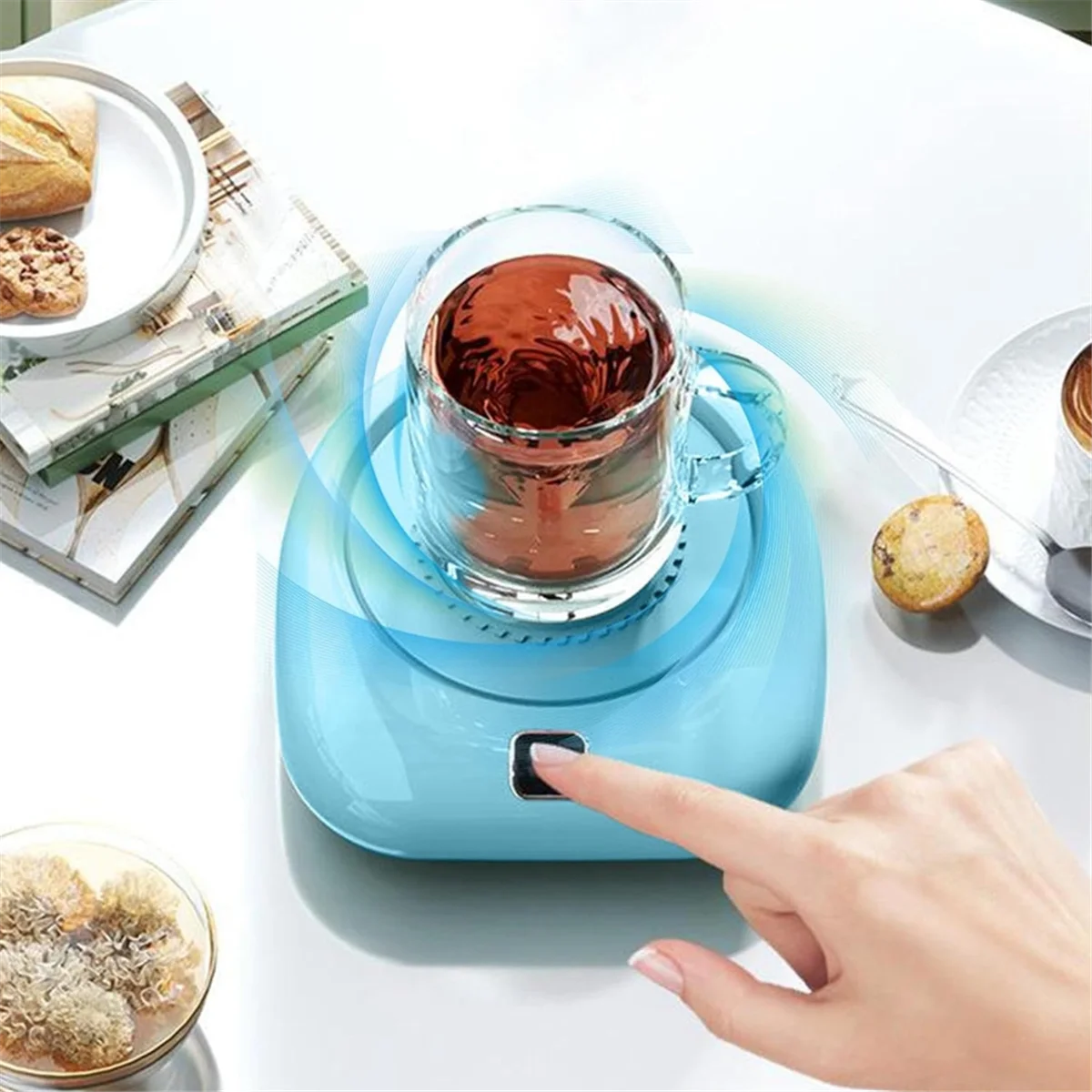 A72P USB แก้วกาแฟกวนจานรองอัตโนมัติกวนและ Quick Chill สําหรับ Home และ Office แบบพกพาอัตโนมัติกวน Pad C