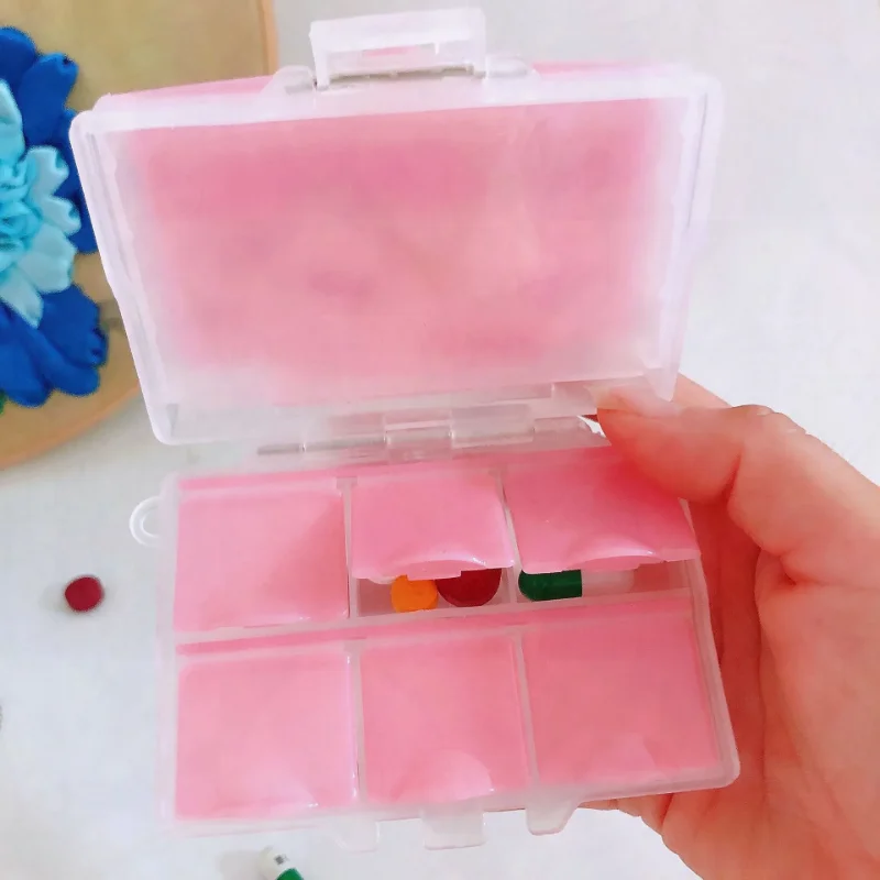 Sanrio Kawaii Hello Kitty Portable Pill Box Seven Compartment KT Cat Storage Box Travel Portable Double Layer Medicine Box Gift