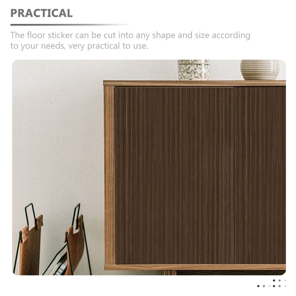 Adesivo de piso de grão de madeira, pranchas de casca e bastão de PVC à prova d'água para uso interno e externo, resistente a arranhões, fácil limpeza