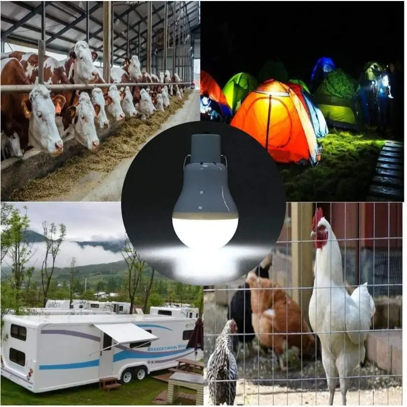7 ワットソーラーライト防水 USB 充電ぶら下げ緊急太陽光発電ランプ屋外屋内家ソーラー電球ライトソーラーパネル