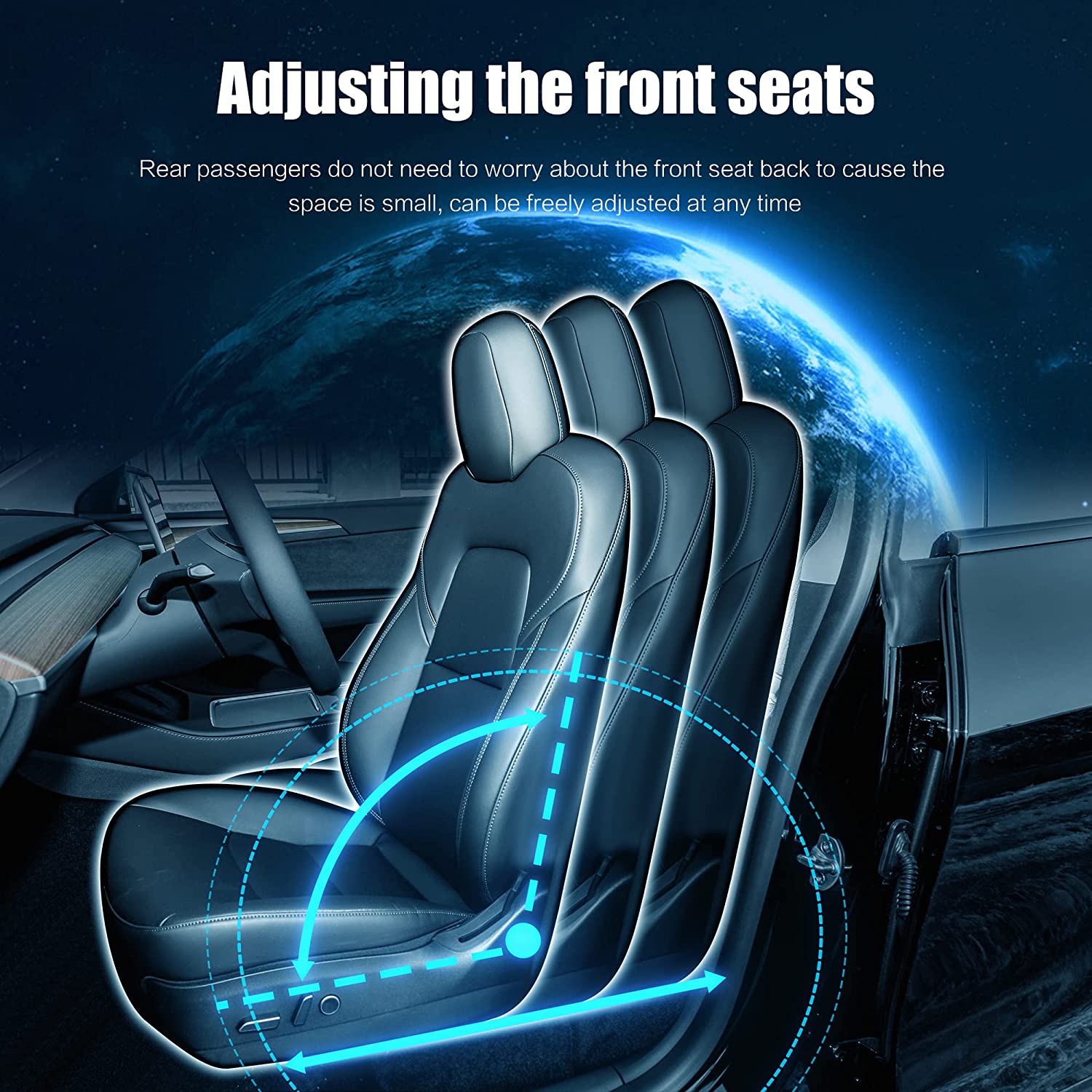 Rear Seat Display for Tesla Model 3 Y 4.6 inch Multifunction Player IPS Touch Screen Air Conditioner Control Panel Carpla