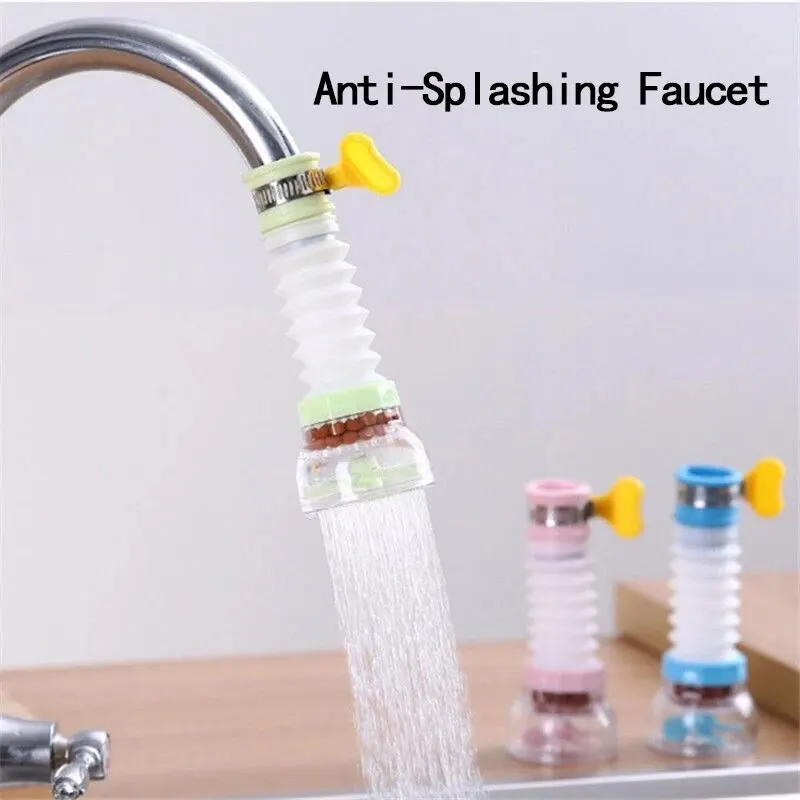 Universeller Küchenarmatur – drehbares Spritzschutz-Design mit ausziehbarem Filter, Multifunktions-Waschduschkopf