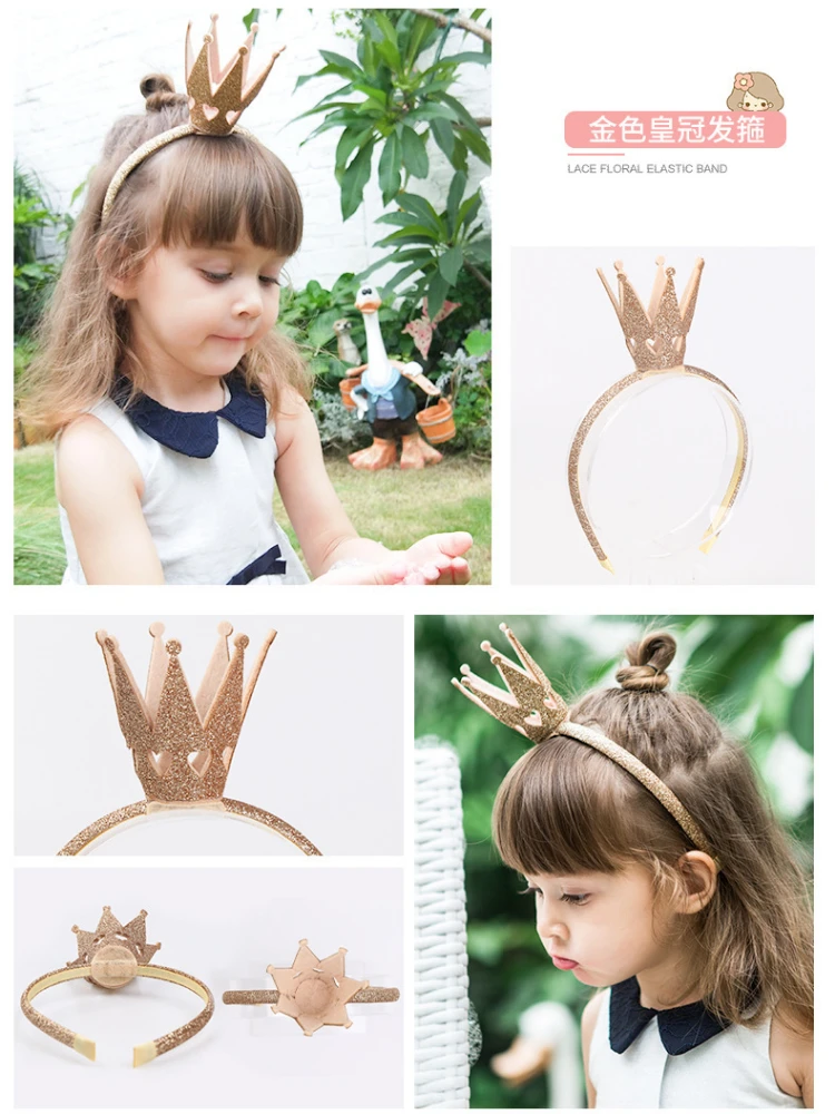 Trẻ Em Lấp Lánh Tiaras 3D Thái Hairbands Cho Bé Gái Lấp Lánh Lễ Hội Công Chúa Tóc Gậy Chụp Hình Bé Gái Mũ Trẻ Em Phụ Kiện Tóc
