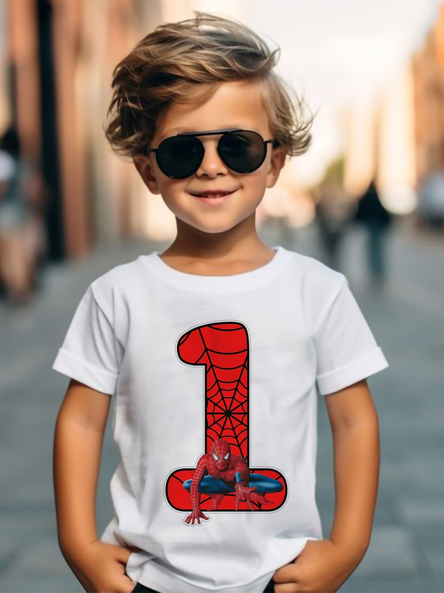 ディズニーマーベルスパイダーマン 1-9 誕生日キッズ Tシャツボーイズ Tシャツ Tシャツガールズパーティー Tシャツ服キッズファッショントップス Tシャツ